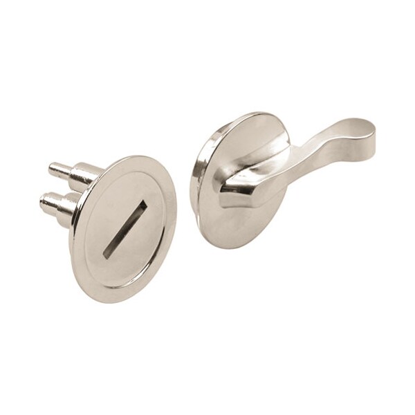 Stall Door Knob Set, Chrome Plated, Fits 1 in Thick Doors